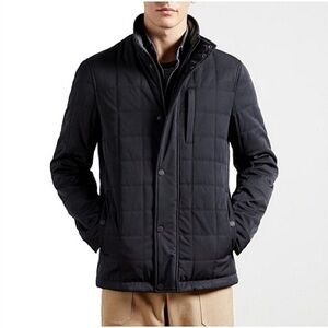 Navy Quilted Padded Ted Baker London Trent Jacket
